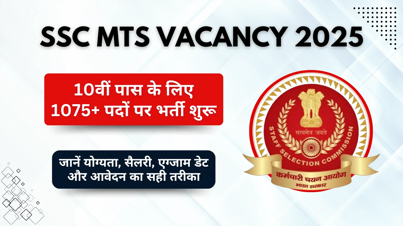 SSC MTS Vacancy 2025 Apply Online