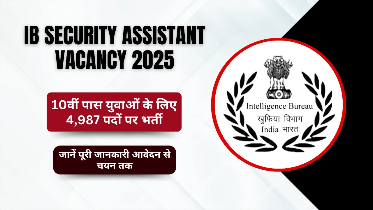 IB Security Assistant Vacancy 2025