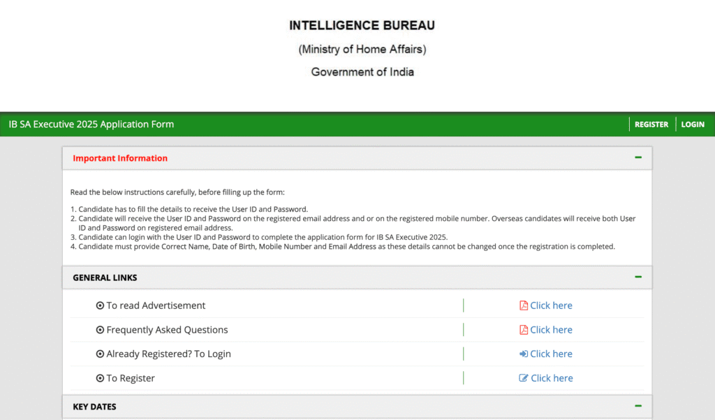 How To Apply For IB Security Assistant Vacancy 2025