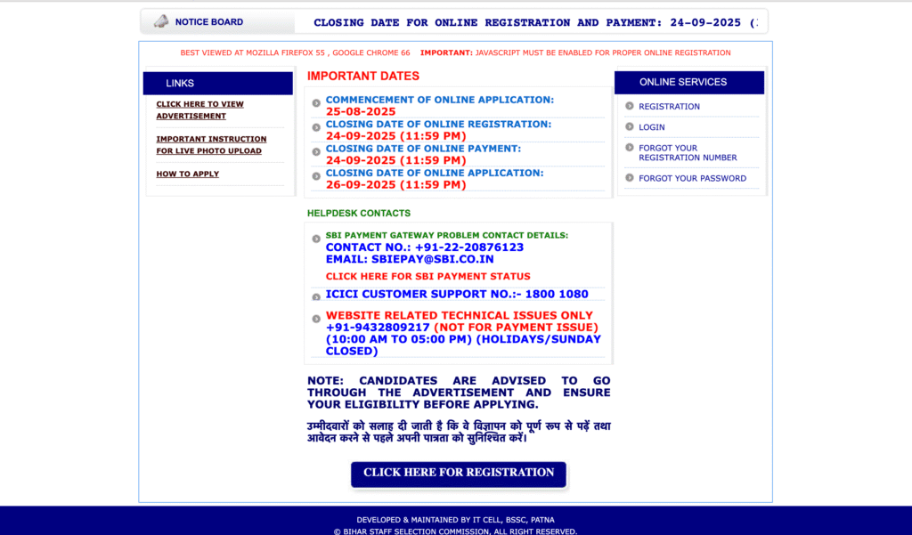 BSSC 4th Graduate Level Vacancy 2025