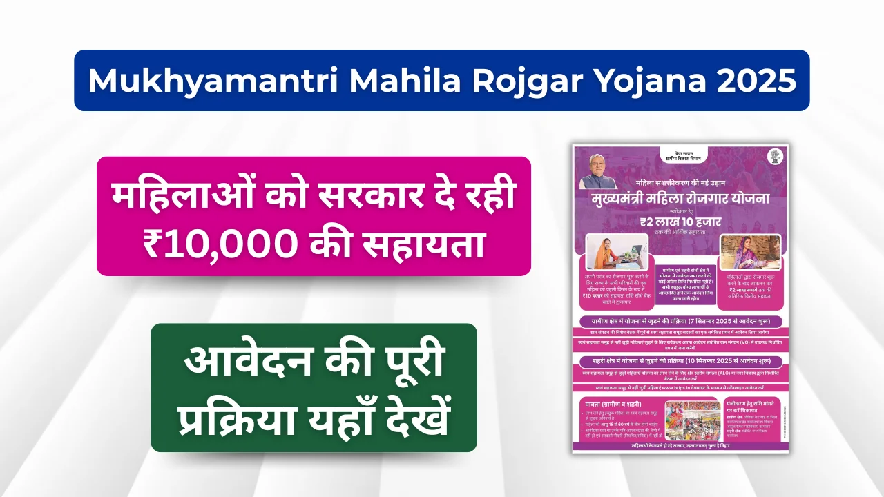 Mukhyamantri Mahila Rojgar Yojana 2025