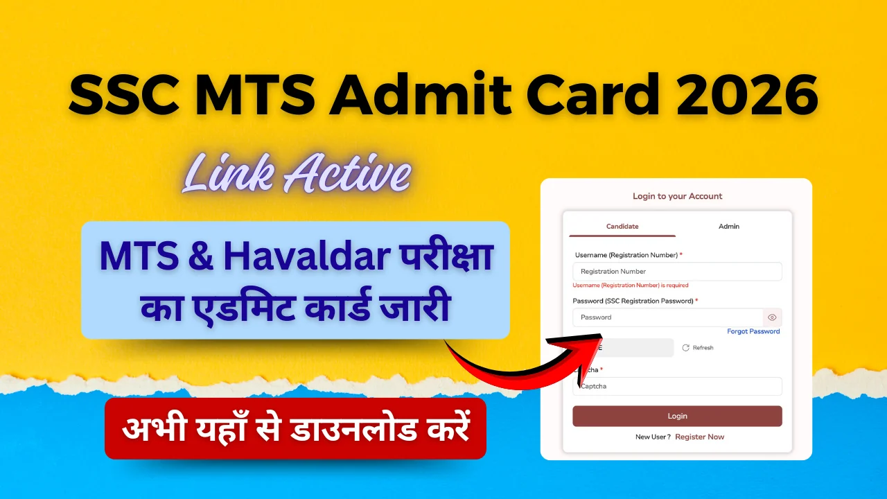 SSC MTS Admit Card 2026