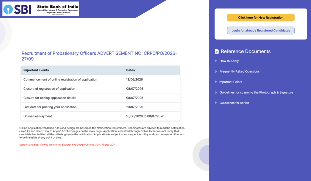 SBI PO Vacancy 2026