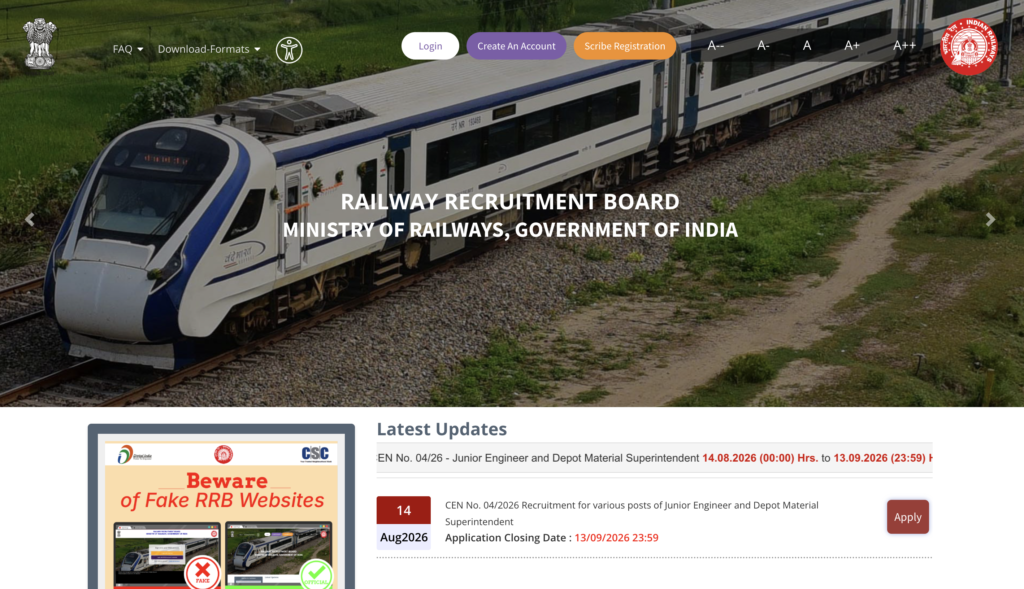 RRB Junior Engineer Bharti 2026
